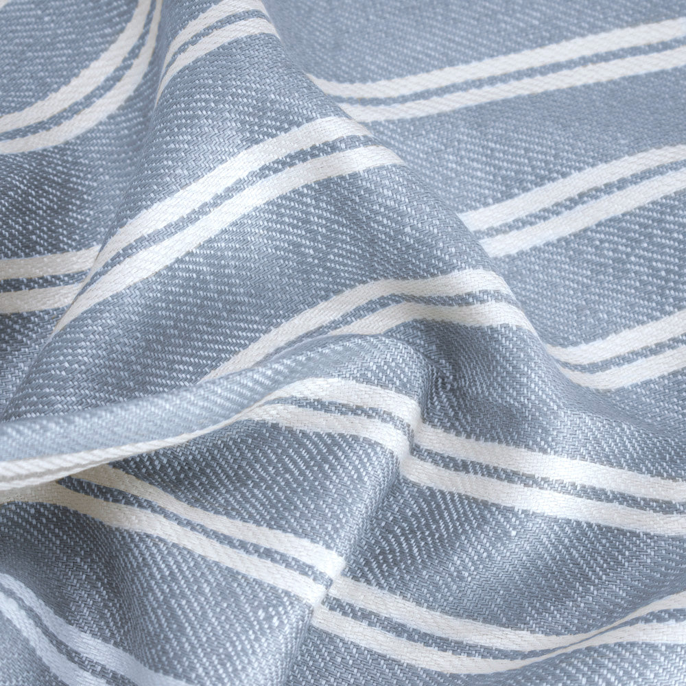 Buy ice-with-ivory-double-stripe Forte Linen Towels