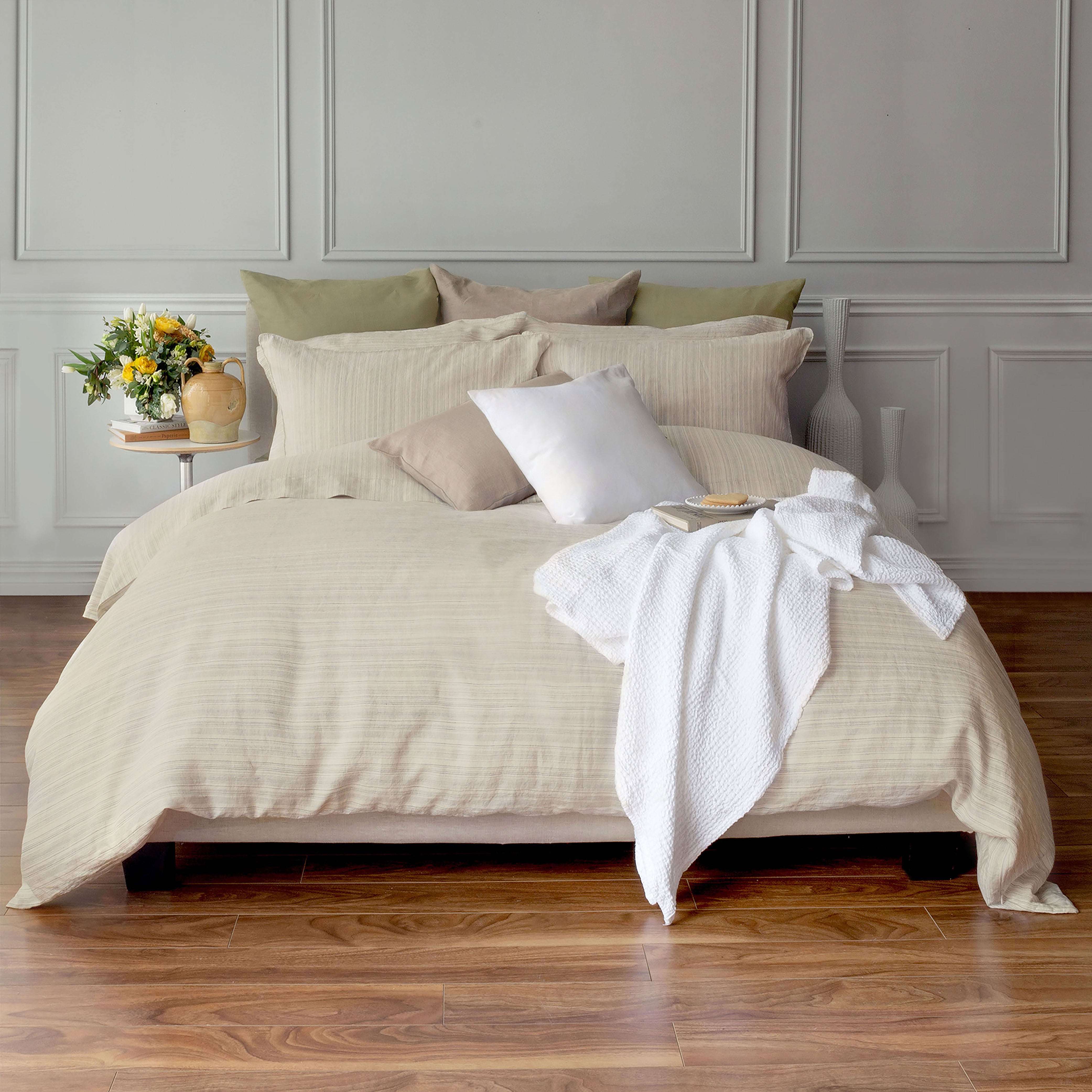 Colette Stripe Bed Linens - 0
